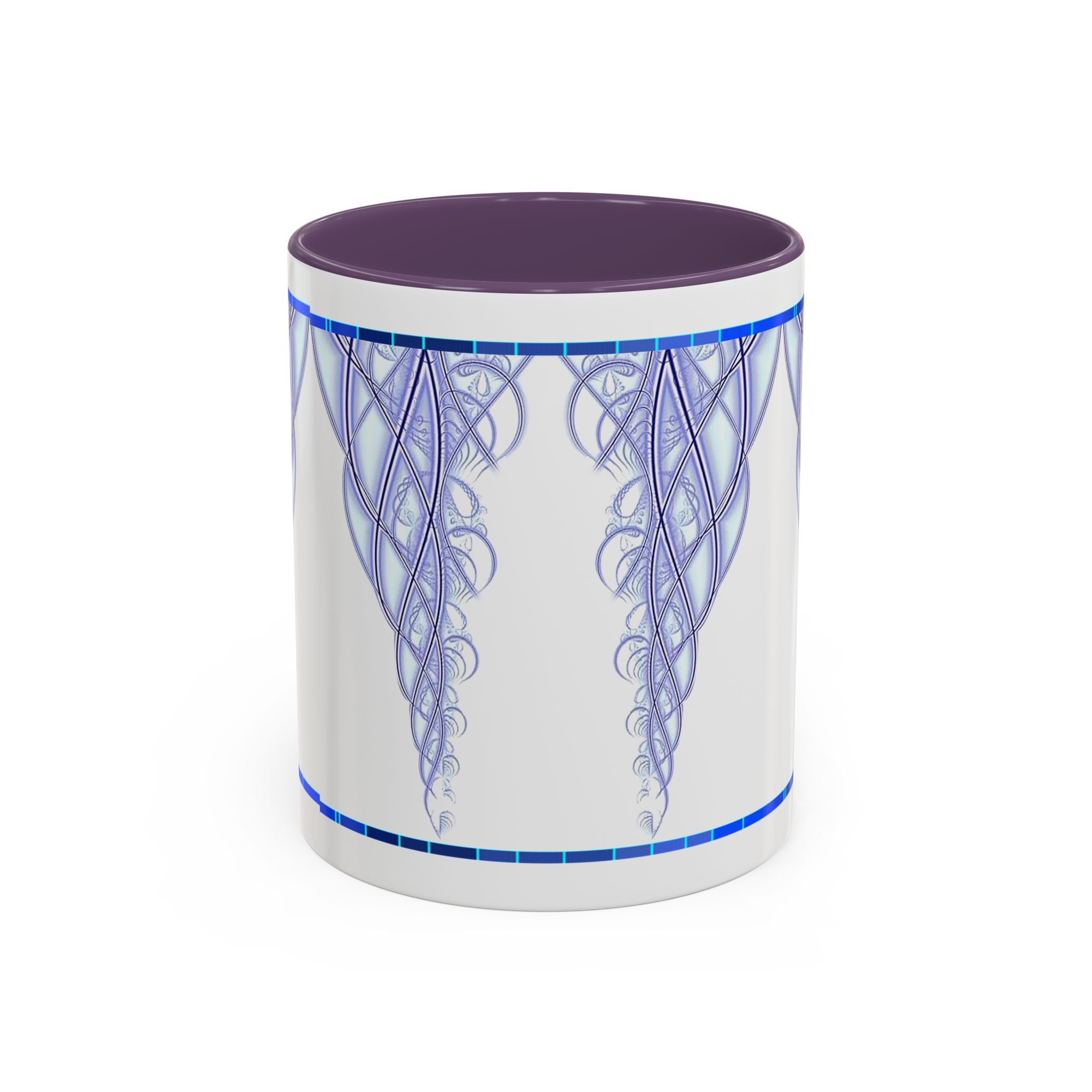 Blue Celtic Knot Accent Coffee Mug – Elegant Swirl Design (11/15oz)